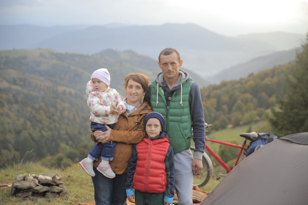 Галина Забруцька с семьей