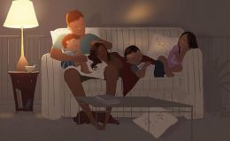 Просто счастье: художник рисует необыкновенно трогательные картинки семейных будней