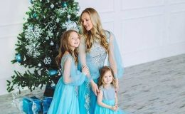 Краса та ніжність: дружина та доньки Євгена Кошового у новорічній фотосесії