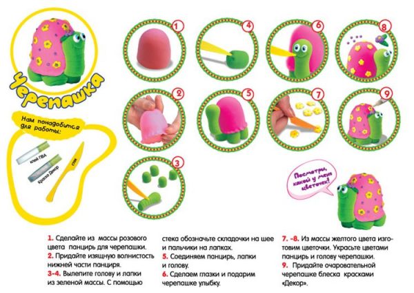 схемы лепки из пластилина, лепим из пластилина, животные из пластилина