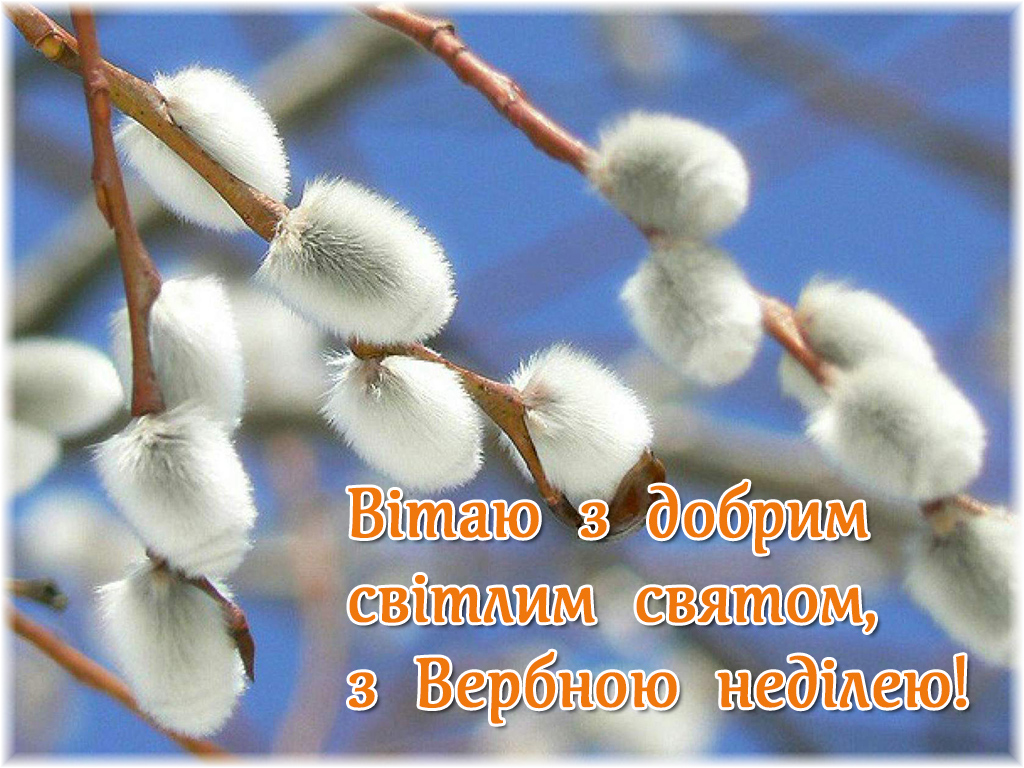 Вербна неділя, Вербна неділя листівки і привітання, привітання з вербною неділею