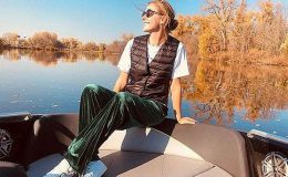 Осеннее настроение: Катя Осадчая провела выходные с сыном и мужем