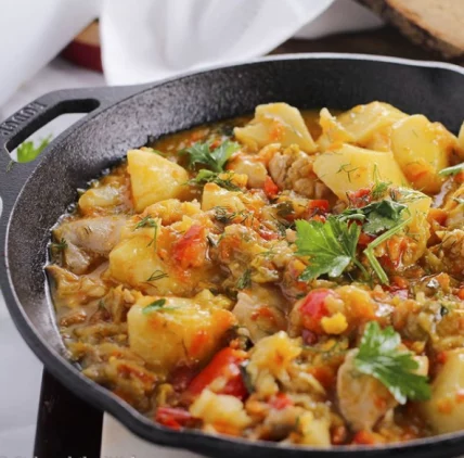 Рагу з печінки з овочами