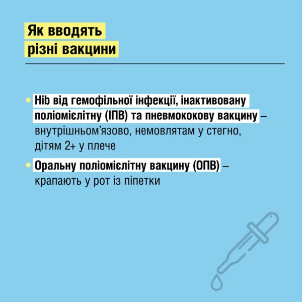 В МОЗ розповіли про особливості введення різних вакцин