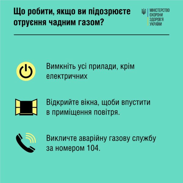 Як уберегтися від отруєння чадним газом