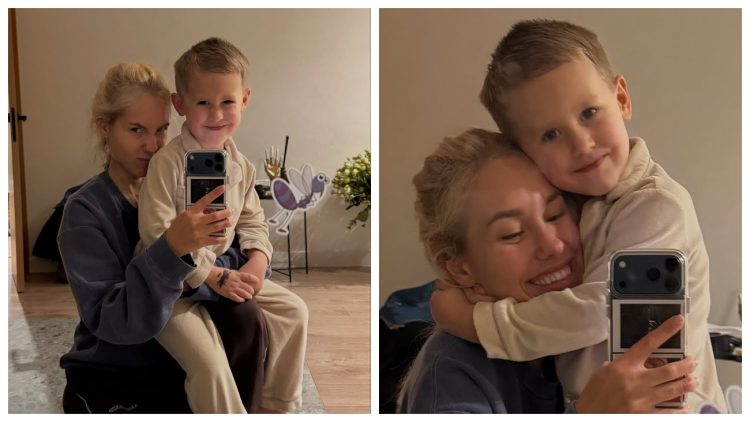 Даша Квіткова та її син Лев