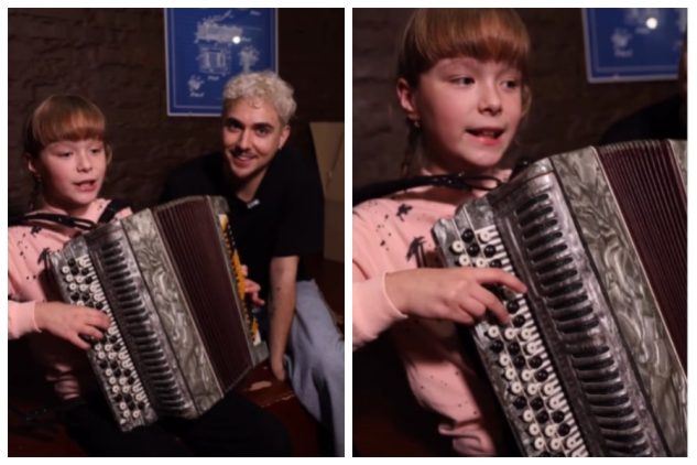 MÉLOVIN подарував дитині баян MÉLOVIN співак