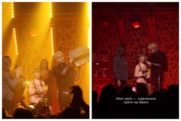 MÉLOVIN подарував дитині баян MÉLOVIN співак