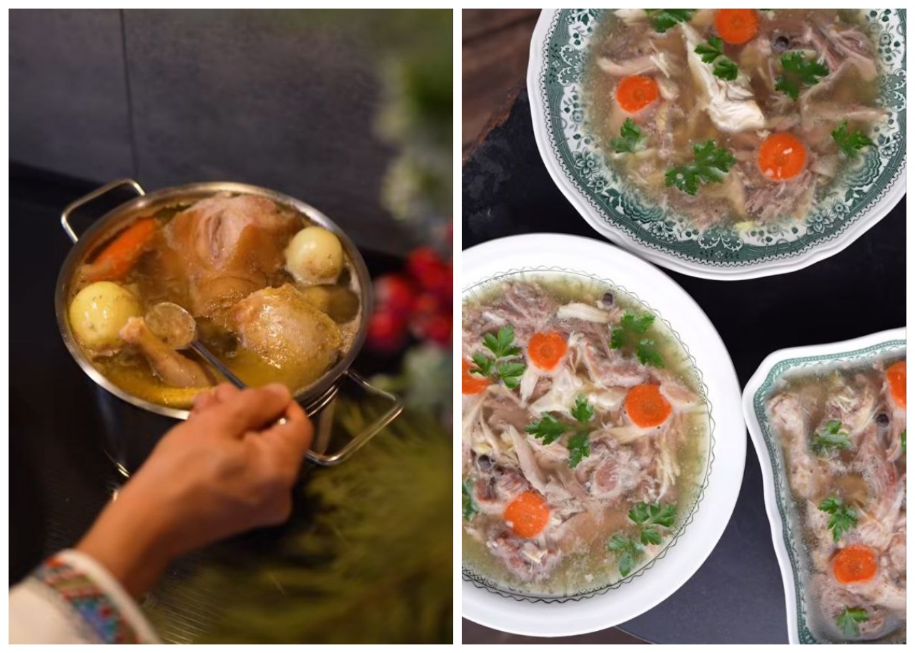 Холодец с петухом и рулькой на Рождество: рецепт от «МастерШеф»