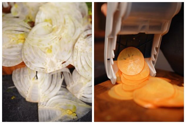 карпачо з хурмою та бураттою