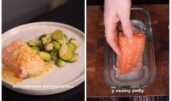 Чоловік Дорофєєвої показав, як приготувати лосось на Новий рік