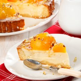 Пирог с персиками и маскарпоне. Рецепт